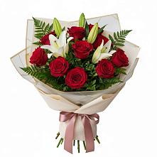 Букет цветов из:  Лилии и Розы #REPLACE_PRED# Кугульте