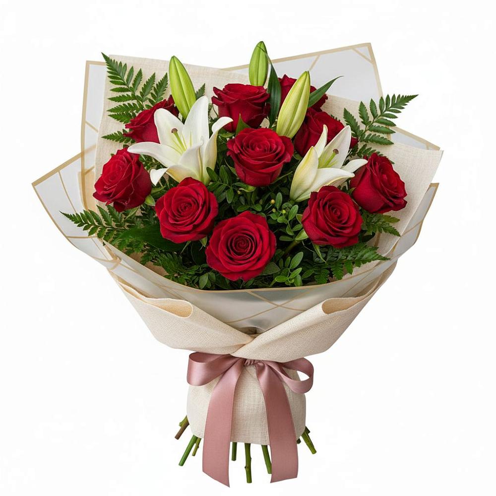 Букет цветов из: Лилии и Розы в Кугульте