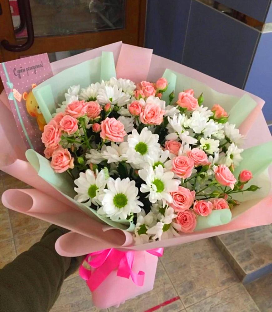 Букет цветов из: Розы и Хризантемы в Кугульте