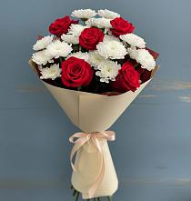 Букет цветов из:  Розы и Хризантемы в Кугульте