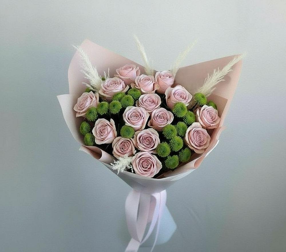 Букет цветов из: Розы и Хризантемы в Кугульте