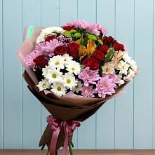 Букет цветов из:  Розы, Хризантемы и Альстромерии #REPLACE_PRED# Кугульте