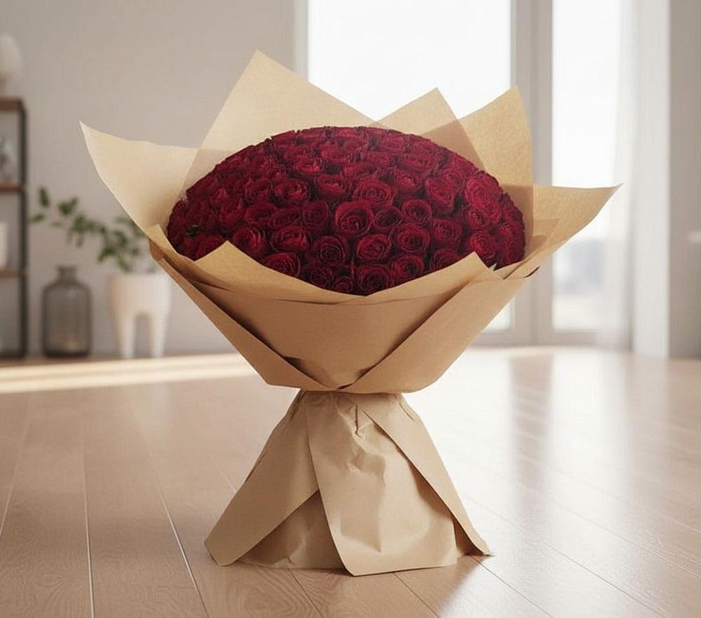 Букет 101 Красная роза в Кугульте