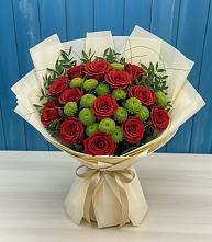 Букет цветов из:  Розы и Хризантемы в Кугульте