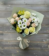 Букет цветов из:  Альстромерии, Розы и Хризантемы в Кугульте