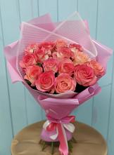 Букет 15 Розовых роз Равель #REPLACE_PRED# Кугульте