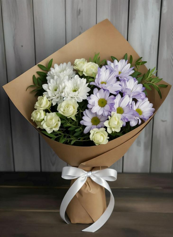 Букет цветов из: Хризантемы и Розы в Кугульте