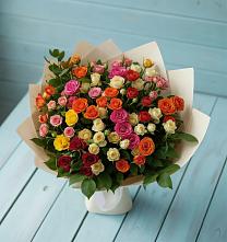 Букет Микс из разноцветных кустовых роз #REPLACE_PRED# Кугульте